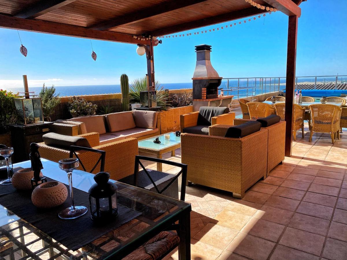 Luxury 5 Star Villa Violetta With Amazing Sea View, Jacuzzi And Heated Pool San Agustín Exterior foto