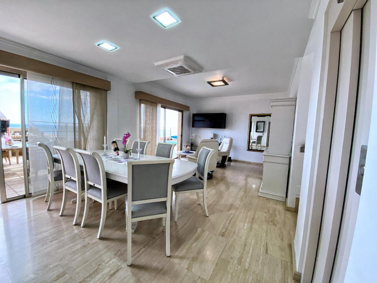 Luxury 5 Star Villa Violetta With Amazing Sea View, Jacuzzi And Heated Pool San Agustín Exterior foto