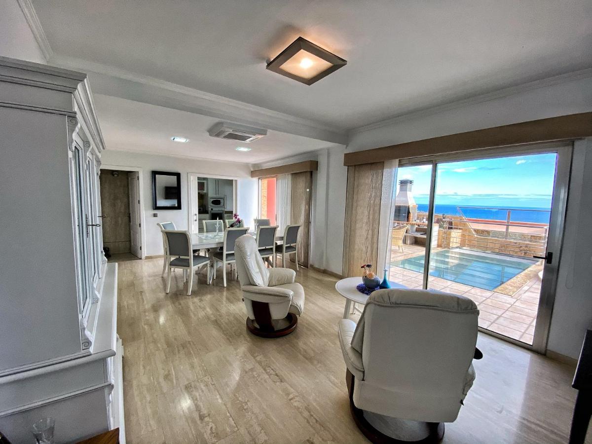 Luxury 5 Star Villa Violetta With Amazing Sea View, Jacuzzi And Heated Pool San Agustín Exterior foto
