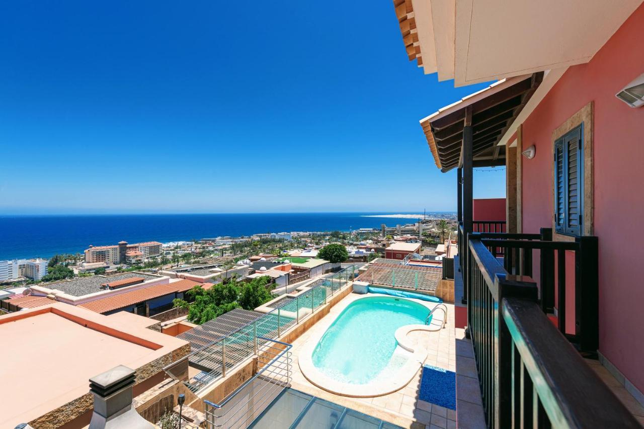 Luxury 5 Star Villa Violetta With Amazing Sea View, Jacuzzi And Heated Pool San Agustín Exterior foto