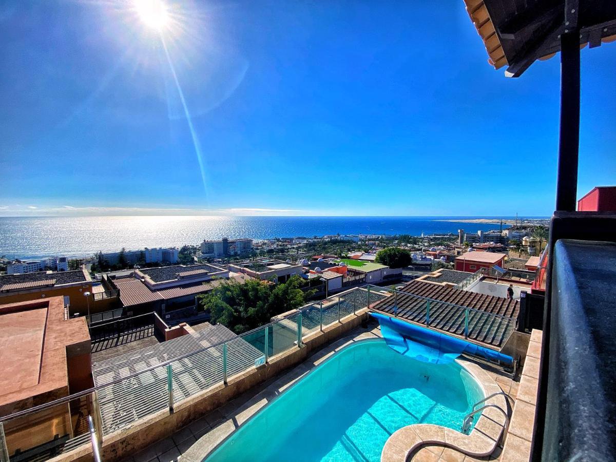 Luxury 5 Star Villa Violetta With Amazing Sea View, Jacuzzi And Heated Pool San Agustín Exterior foto