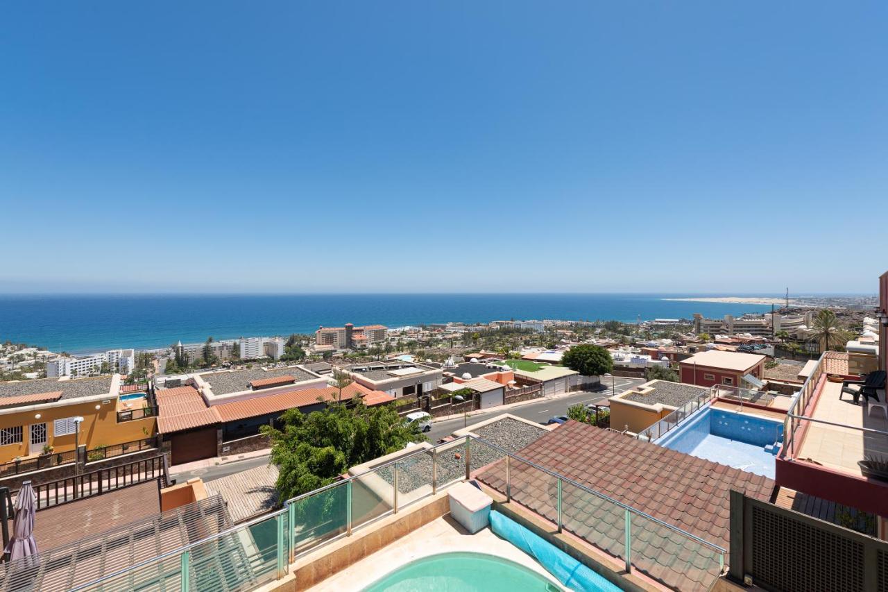 Luxury 5 Star Villa Violetta With Amazing Sea View, Jacuzzi And Heated Pool San Agustín Exterior foto