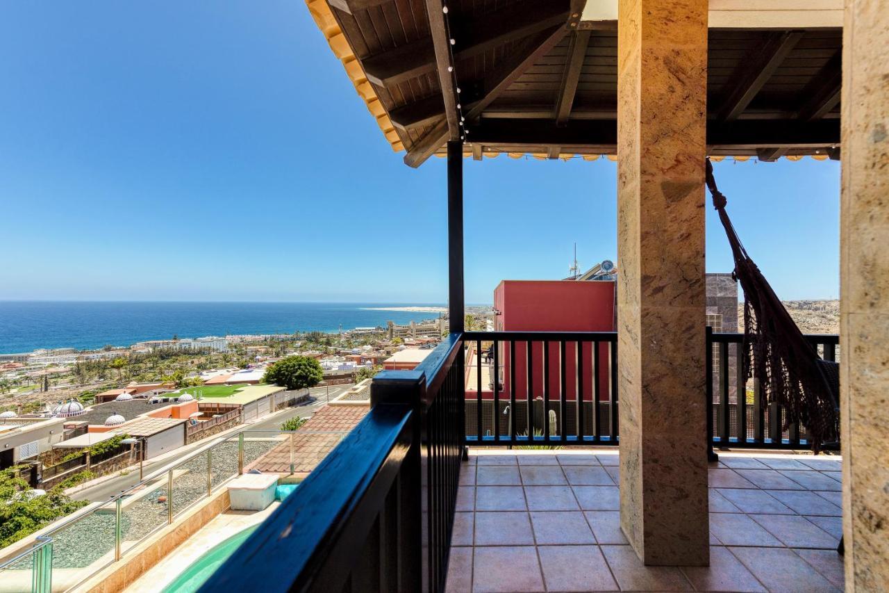 Luxury 5 Star Villa Violetta With Amazing Sea View, Jacuzzi And Heated Pool San Agustín Exterior foto